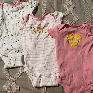 3-6 Months Pink Baby Onesies